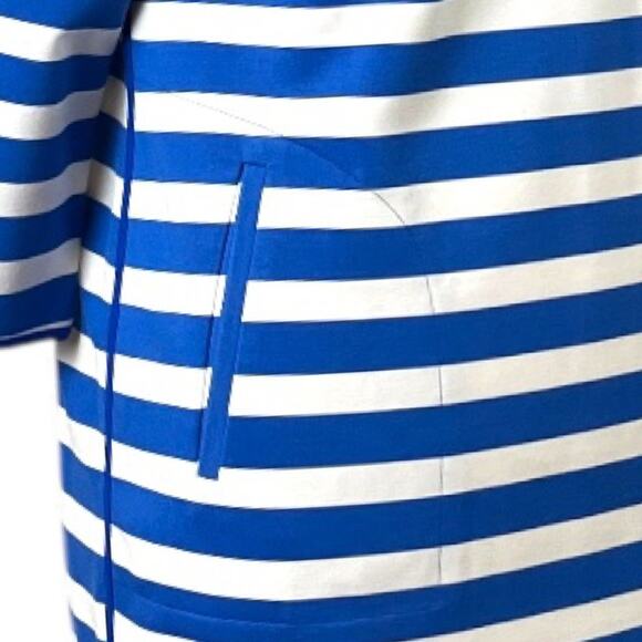 Lands’ End Shift Dress Ponte 3/4 Sleeve Blue White Stripe Women’s Plus Size 16 - Picture 9 of 11